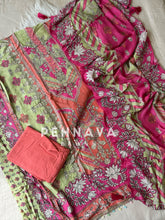 Pure muslin with detailings  and muslin Dupatta-112